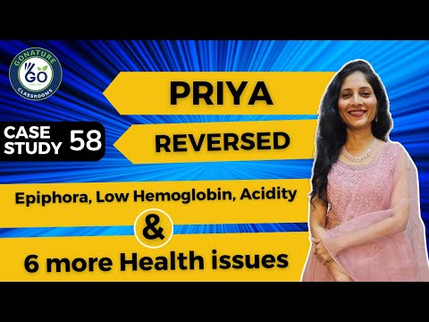 Priya reversed Epiphora, Low Hemoglobin, Acidity and many more health issues.