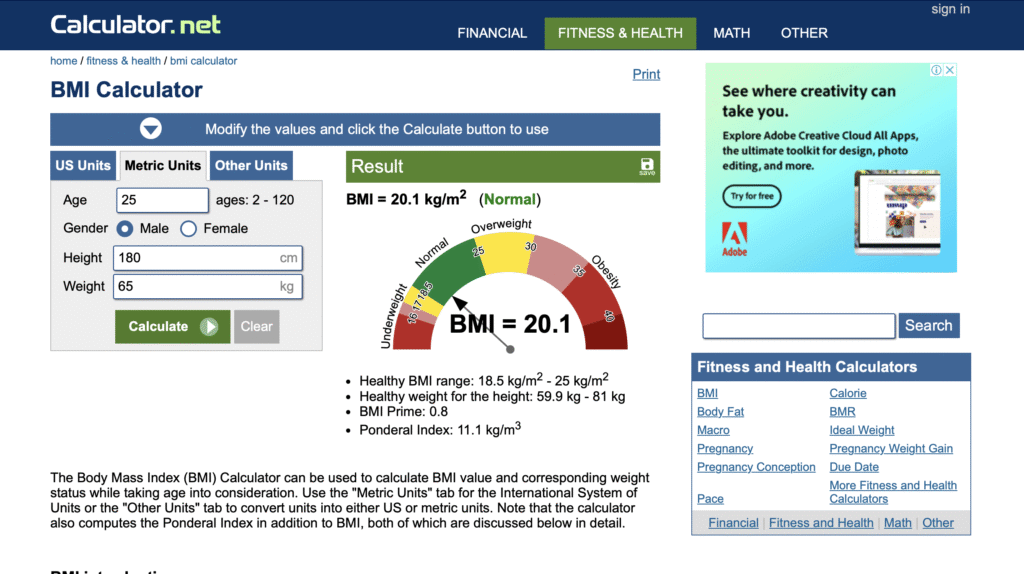 BMI Calculator BMI Calculator